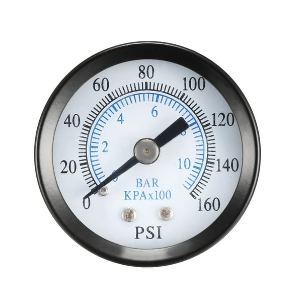 Pressure Gauge 1/8NPT Mini Pressure Gauge for Water Fuel Oil air 0-160 psi/0-10 bar NPT Thread 1/8 inch Pressure Gauge 